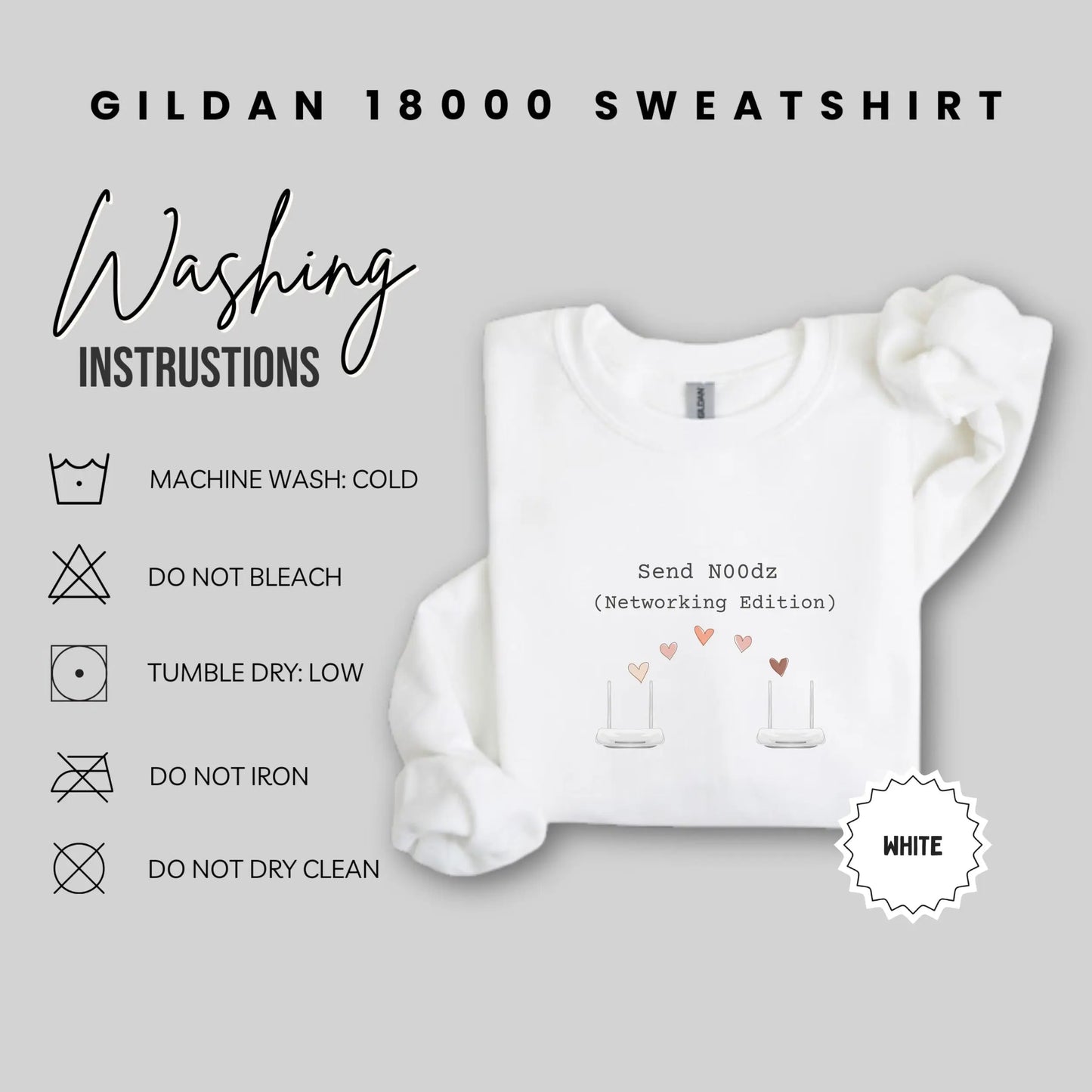 Send N00dz Networking Edition Gildan 18000 Sweatshirt