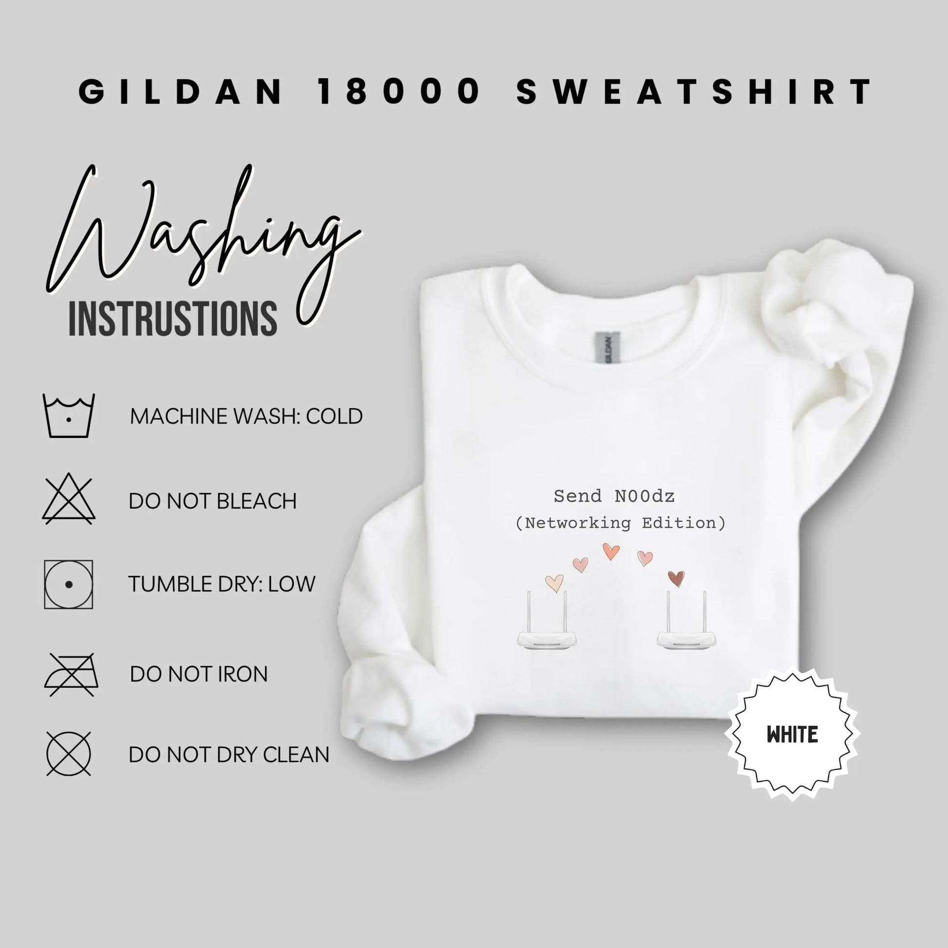 Send N00dz Networking Edition Gildan 18000 Sweatshirt