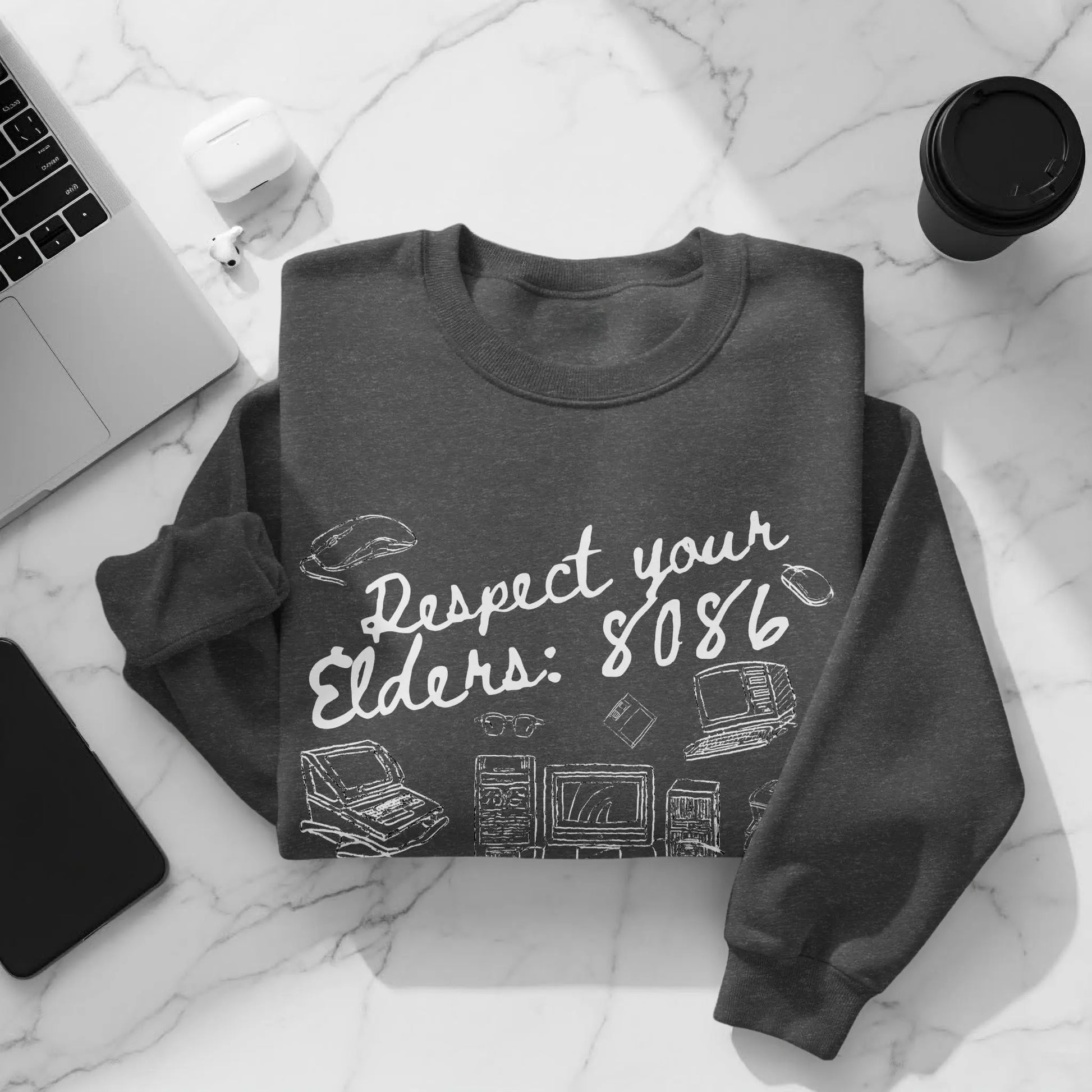 Respect Your Elders 8086 Classic Electronics Sweatshirt