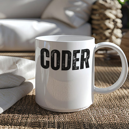 Unique Coder Graphic Print Coffee Tea Mug Drinkware