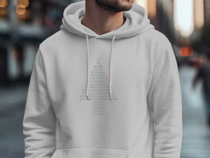 Binary Code Pattern Hoodie for Tech Enthusiasts