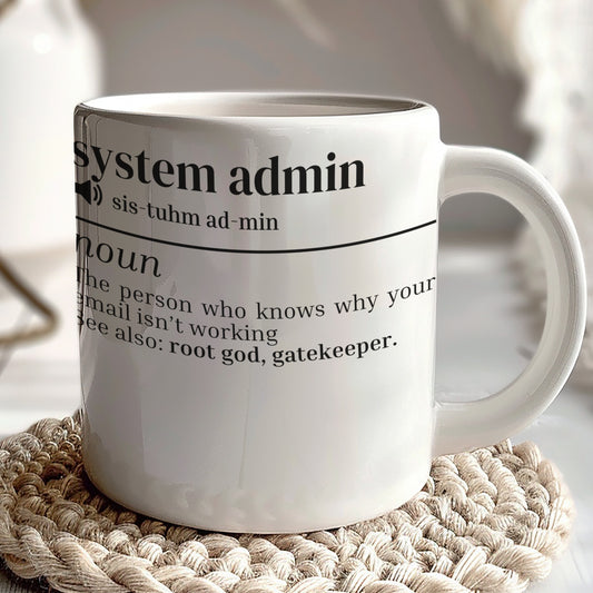 System Admin Definition Mug for Coffee Lovers