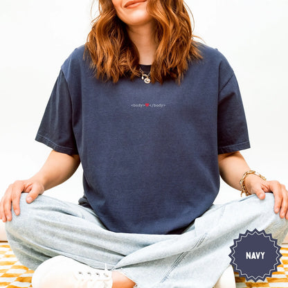 Navy Relaxed Fit T-Shirt with Minimalist Graphic Design
