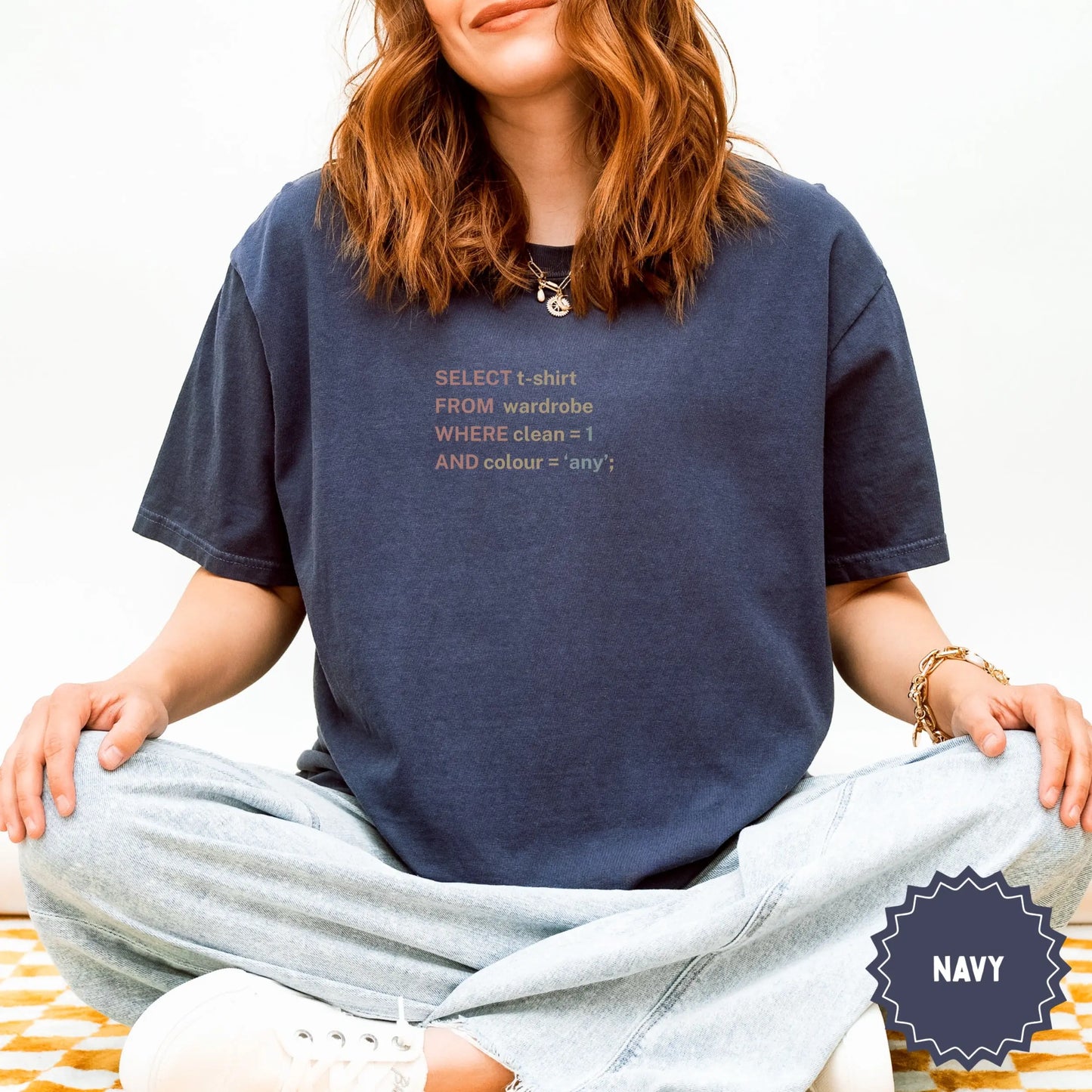 SELECT t-shirt FROM wardrobe WHERE clean = 1 product