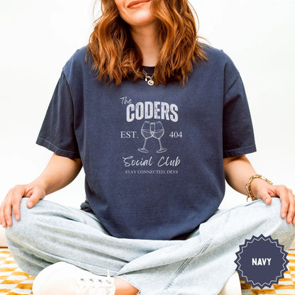 The Coders Social Club EST. 404 Stay Connected Devs Shirt