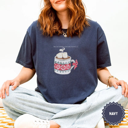 Cozy Hot Cocoa Graphic Tee Perfect for Winter Days