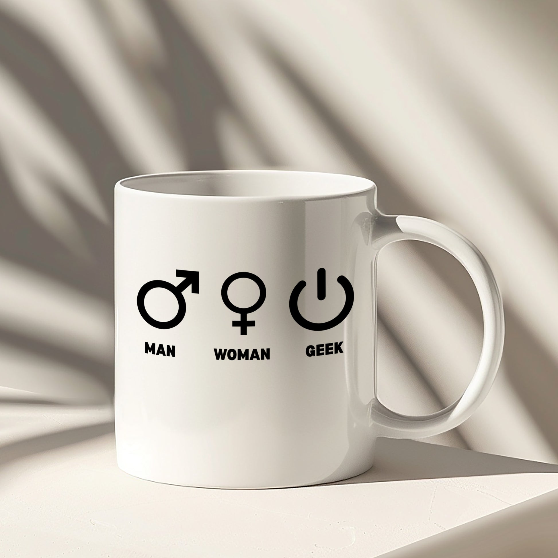 Funny Man Woman Geek Symbols Coffee Mug