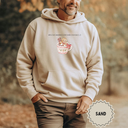 while(awake){drink(cocoa);} Sand Hoodie for Men