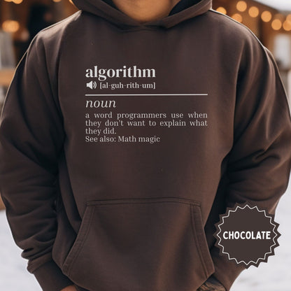 Chocolate Algorithm Definition Hoodie for Programmers