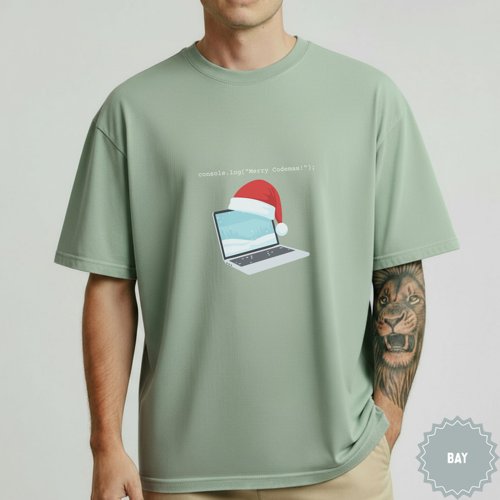 'Merry Codemas!' Computer with Santa Hat T-Shirt