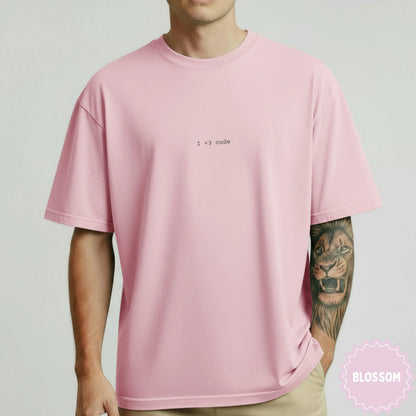 I Love Code Pink Blossom T-Shirt Coding Enthusiast