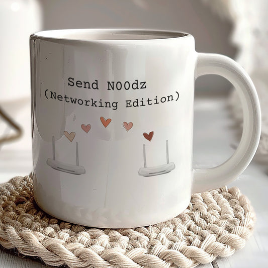 Send NO0dz Networking Edition Mug for Tech Enthusiasts