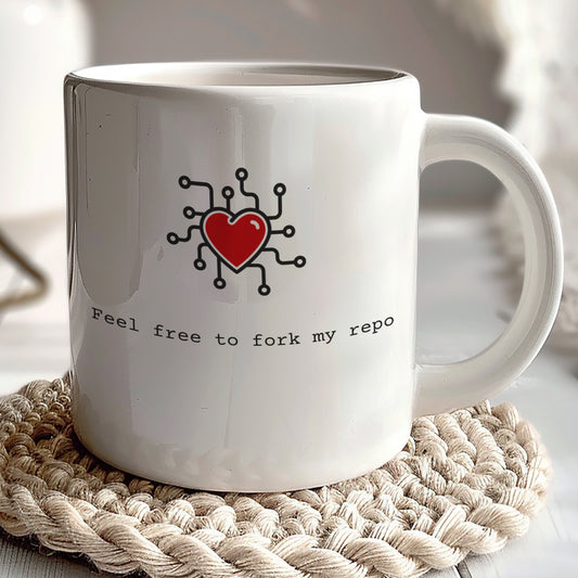 Feel Free to Fork My Repo Coffee Mug for Programmers