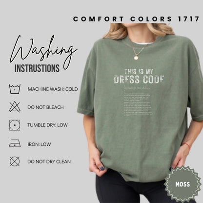 This is My Dress Code Graphic T-shirt Moss Color