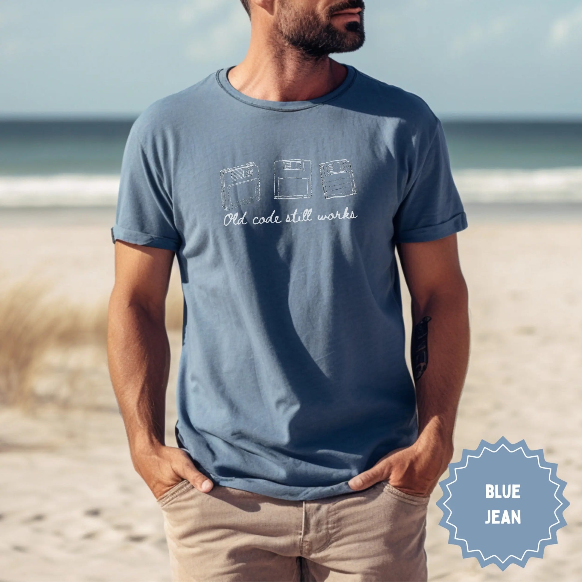 Old Code Still Works Design Blue Jean T-Shirt