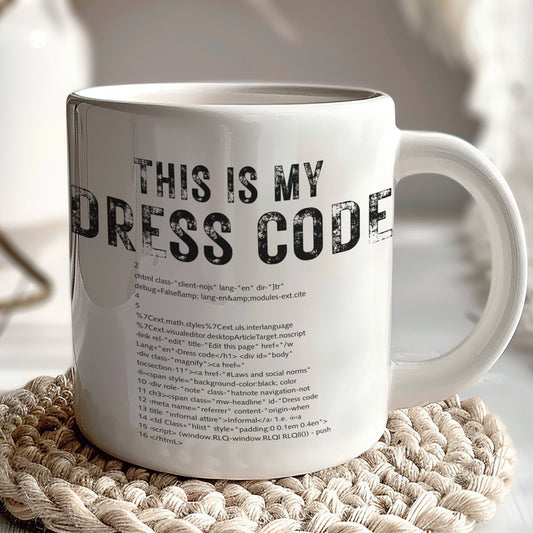 This Is My Dress Code Code Themed Coffee Mug