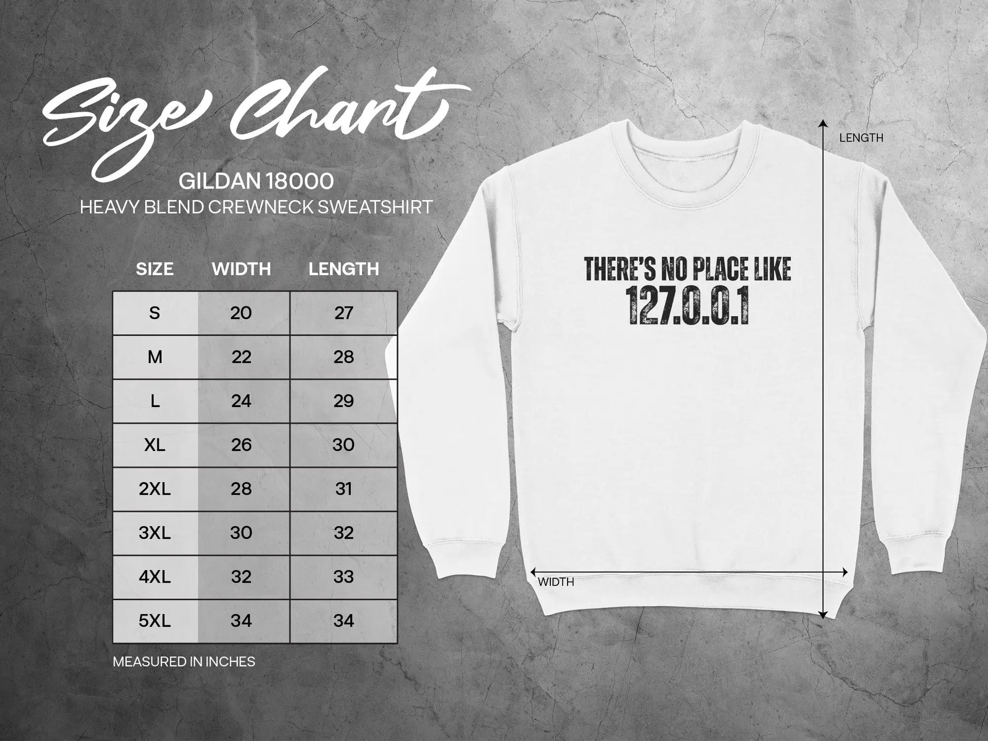 THERE'S NO PLACE LIKE 127.0.0.1 Heavy Blend Crewneck Sweatshirt
