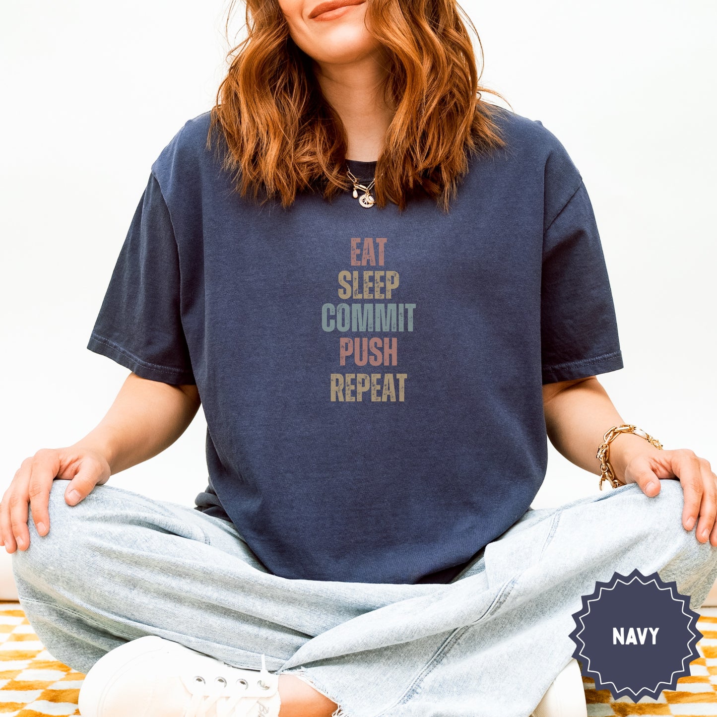 Eat Sleep Commit Push Repeat Graphic Tee