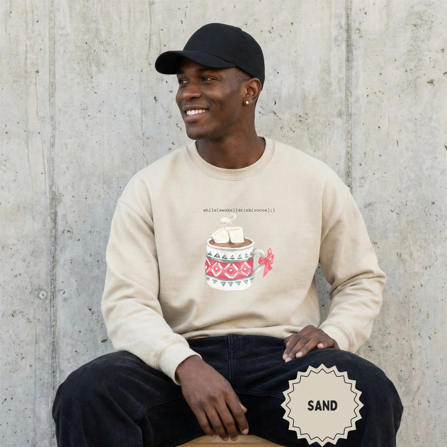 Cocoa Mug Design Sand Color Sweatshirt Product