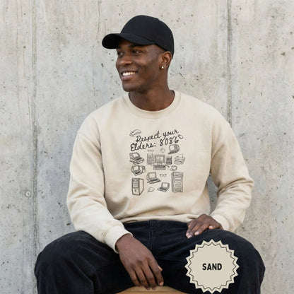 Respect Your Elders 1986 Sand Color Sweatshirt