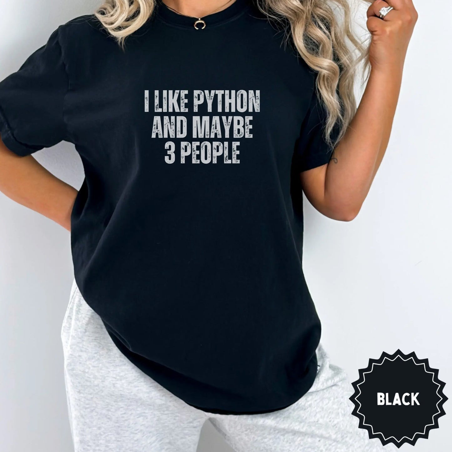 I Like Python And Maybe 3 People Printed Shirt