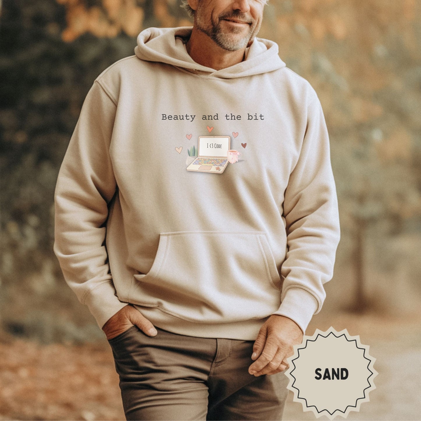 Beauty and the bit I <3 Code Sand Hoodie