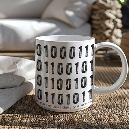 Binary Code Geek Humor Mug with Funny Text