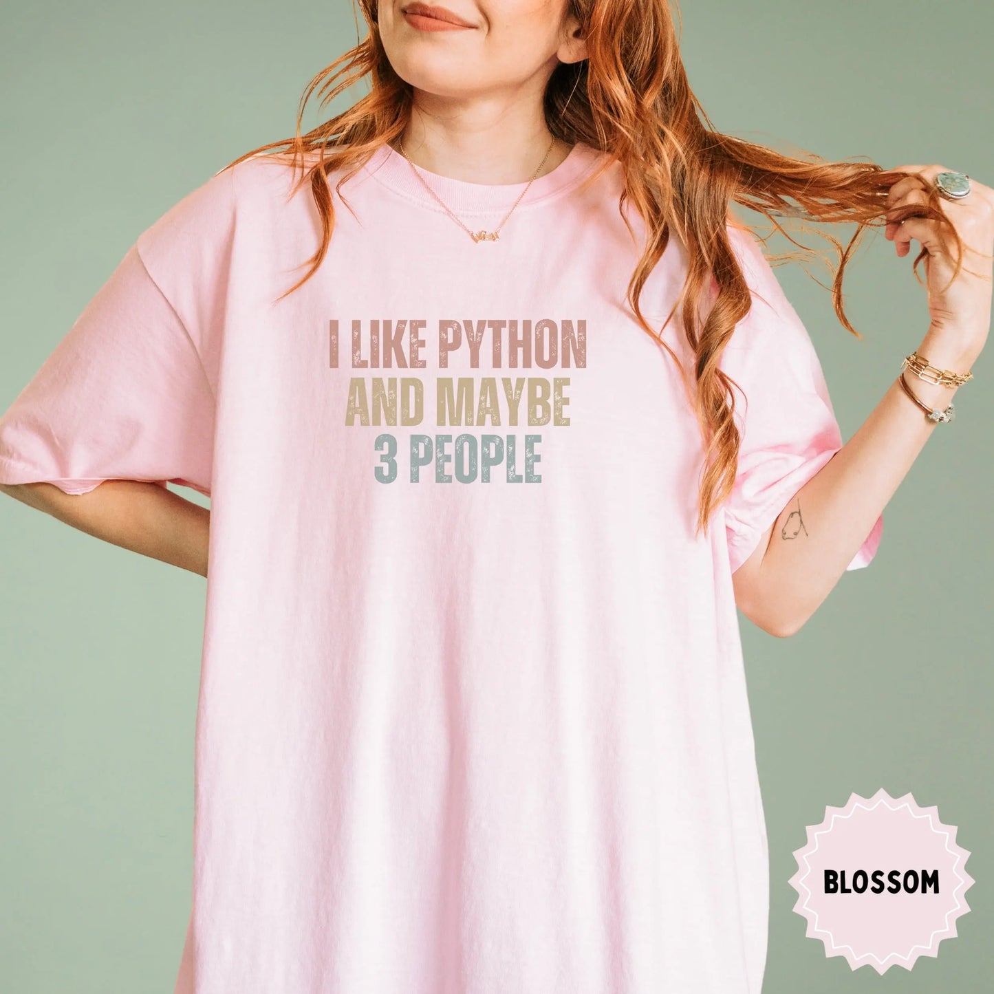 I Like Python And Maybe 3 People Blossom T-shirt