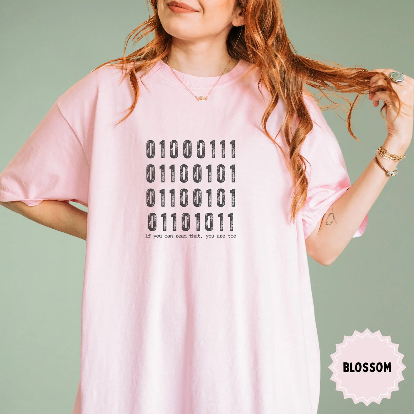 Binary Code Graphic If You Can Read That Shirt
