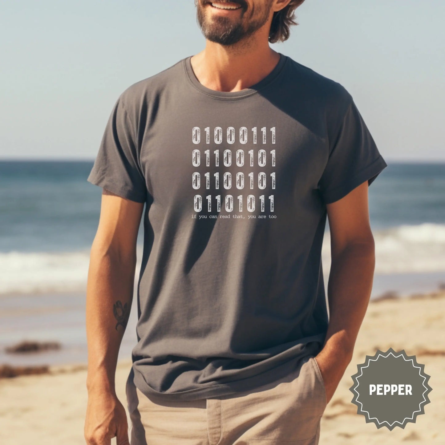 Binary Code Nerd T-Shirt Ideal for Tech Enthusiasts
