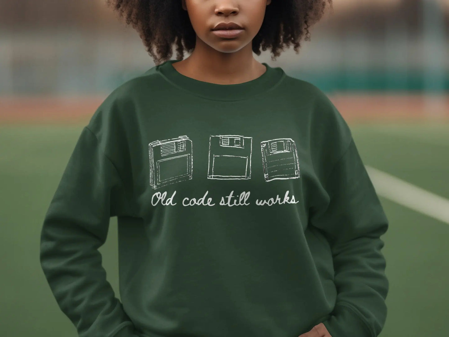 Old Code Still Works Floppy Disks Design Sweatshirt