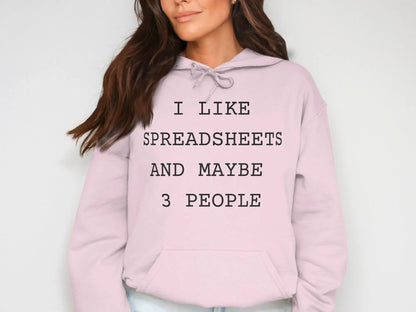 I Like Spreadsheets and Maybe 3 People Hoodie