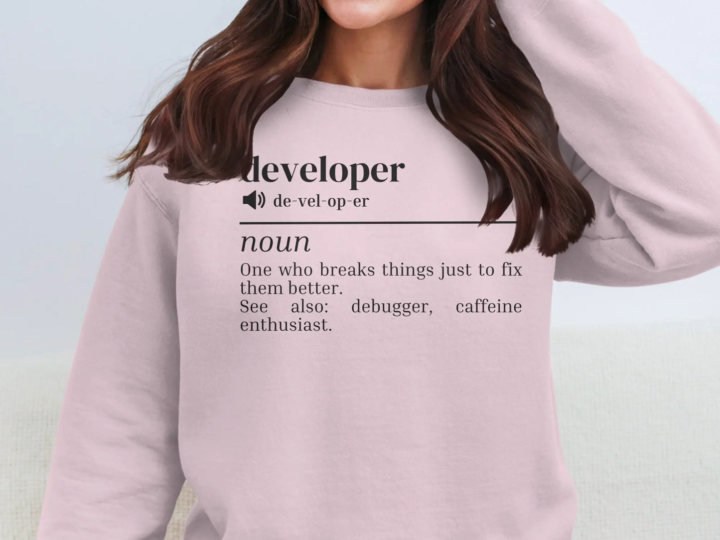 Developer Definition Sweatshirt for Tech Enthusiasts