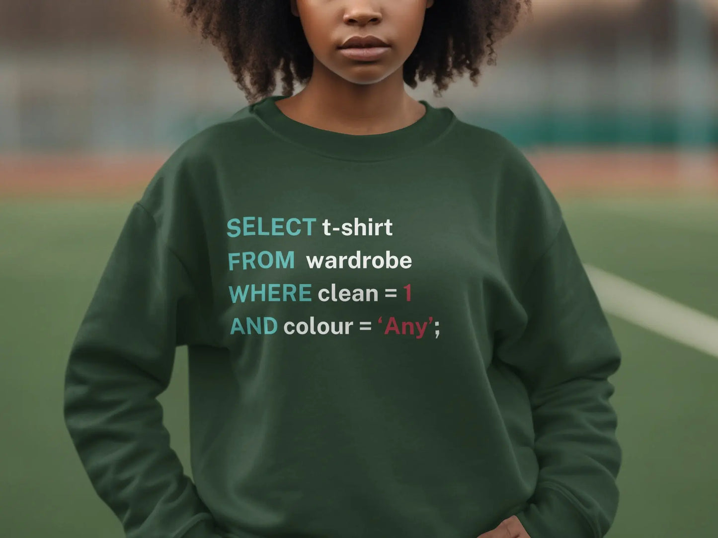 SQL Query Humor Sweatshirt With Programming Code