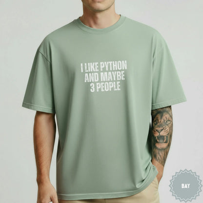 I Like Python and Maybe 3 People Statement Shirt